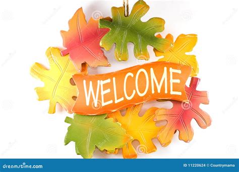 Autumn Welcome Sign Stock Images Image 11220624