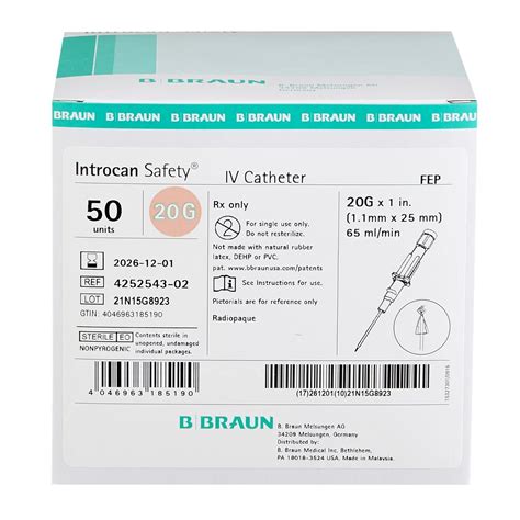 B Braun Introcan Safety Iv Catheter B Braun Medical Inc