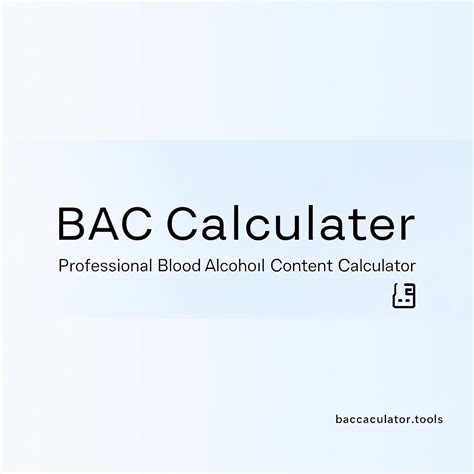 Bac Calculator Blood Alcohol Content Calculator Estimator