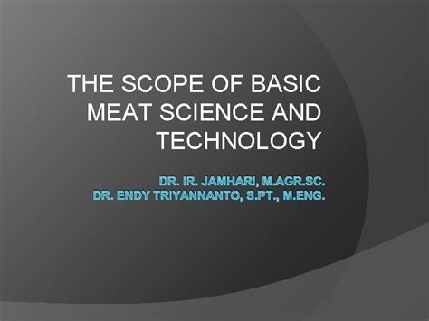 Basic Meat Science For Cooks