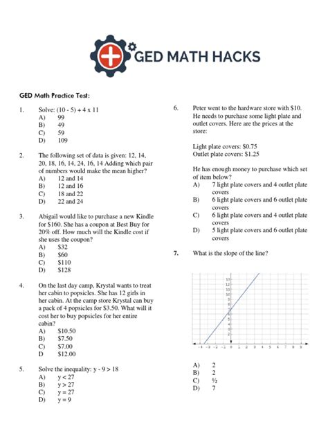 Best Ged Math Practice Test In 2025 Ged Test Prep