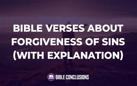 Bible Verses About Forgiveness Of Sins