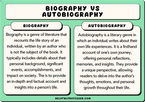 Biography Vs Autobiography Similarities And Differences 2025