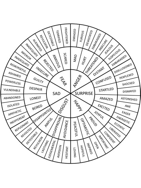 Blank Emotion Wheel