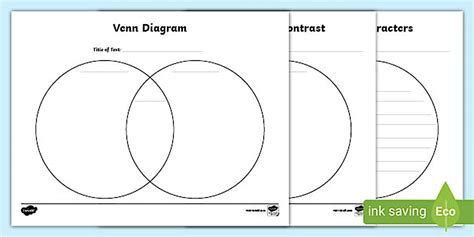Blank Venn Diagram Template Bundle Ela Learning Resources