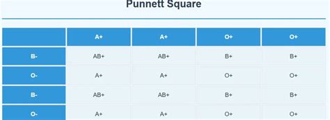 Blood Type Punnett Square Images