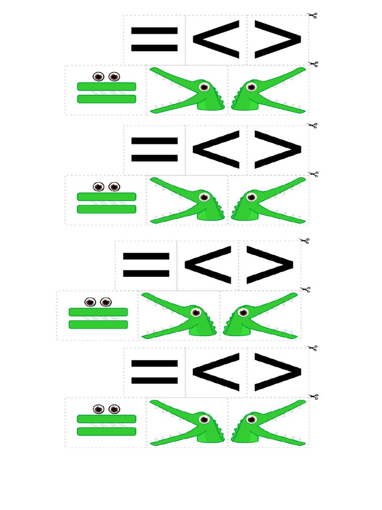 Boca De Cocodrilo Mayor Que Menor Que