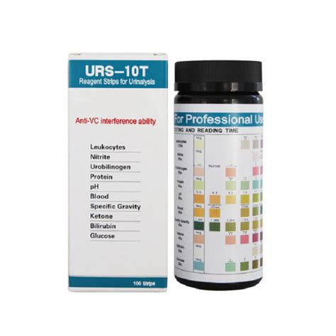 Bodya 100 Strips Urs 10T Urinalysis Reagent Strips 10 Parameters Urine