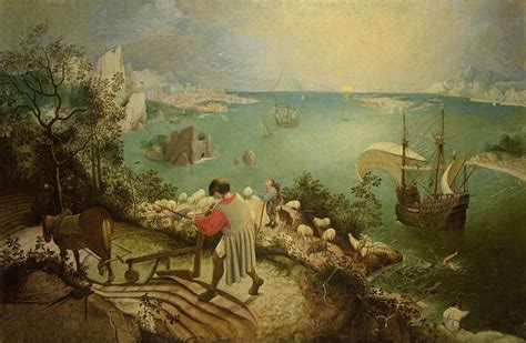 Bruegel Landscape Fall of Icarus Painting