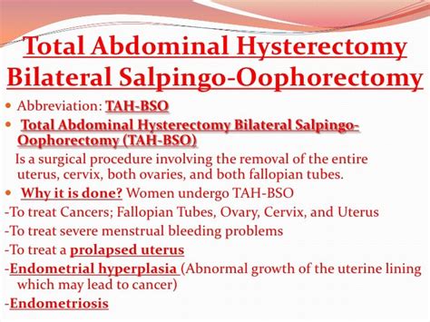 BSO Medical Abbreviation Meaning