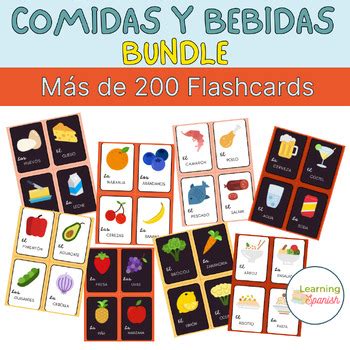 Bundle Comidas Y Bebidas En Espa Ol Food And Drink In Spanish