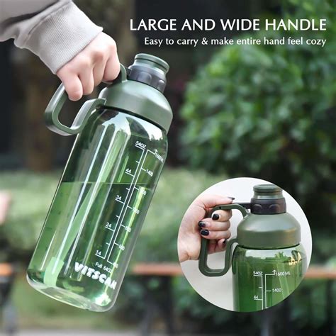 Buy 2L Water Bottle With Straw Two Lid Super Leakproof Portable Big