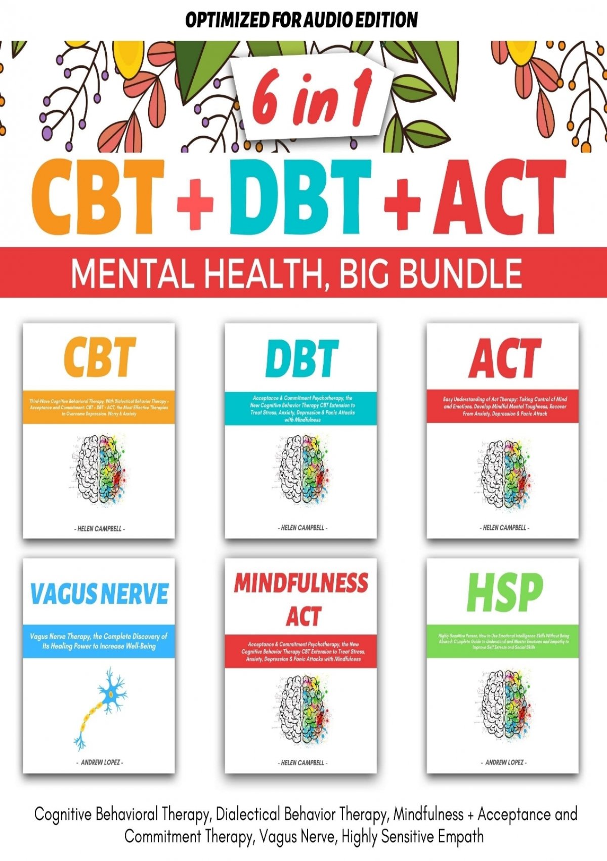 Buy Cbt Dbt Act Mental Big Bundle 6 In 1 Cognitive Behavioral