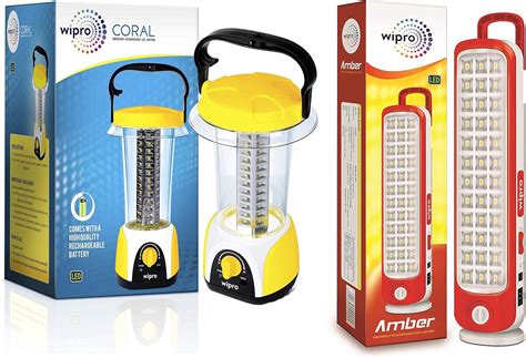 Buy Wipro Coral Rechargeable Emergency Light Yellow Amber