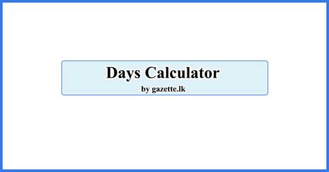 Calendar Calculator Days To Years Tina Lorilyn