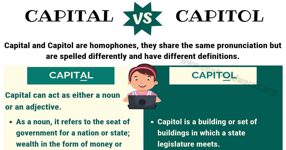 Capital Vs Capitol Choose Your Words Correctly Definition