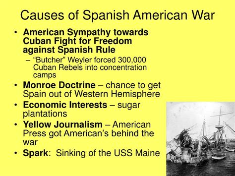 Causes Of The Spanish American War Ppt Download