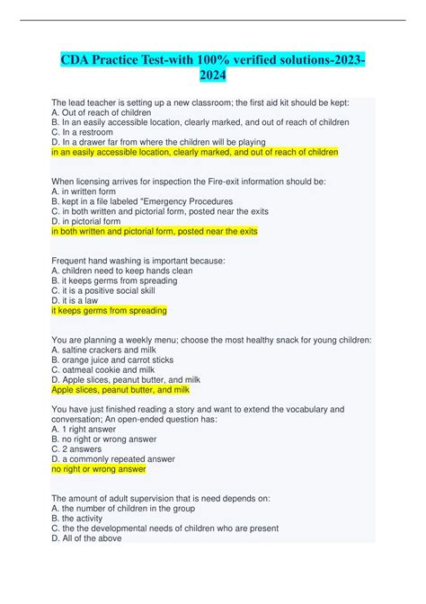 5 CDA Practice Test Tips