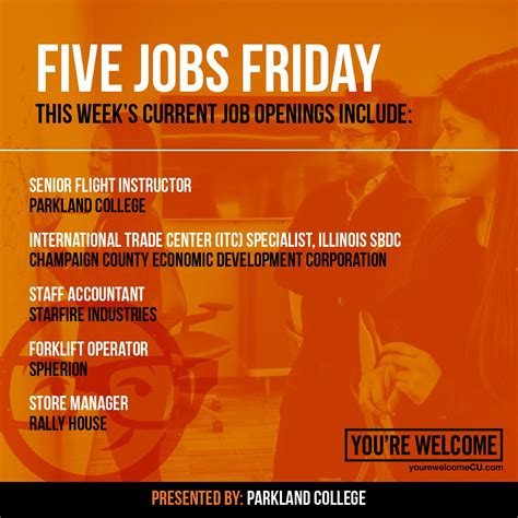 Champaign County Edc On Linkedin This Week S 5 Jobs Friday Features A