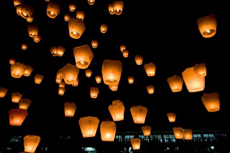 Chinese Floating Lanterns Beauty