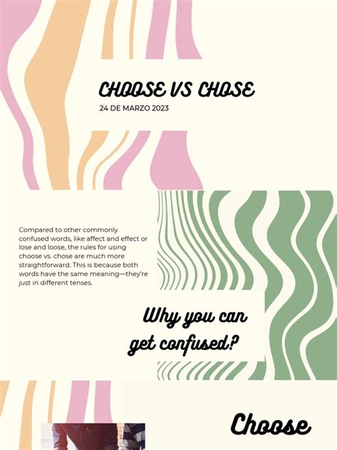 Choose Vs Chose Pdf Grammatical Tense Verb