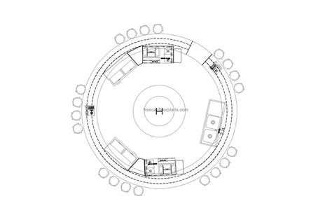 Circular Bar Autocad Block Free Cad Floor Plans