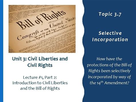 Civil Liberties Incorporation Of The Bill Of Rights Fourteenth