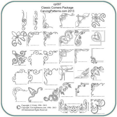 Classic Corners Patterns Art Designs Studio