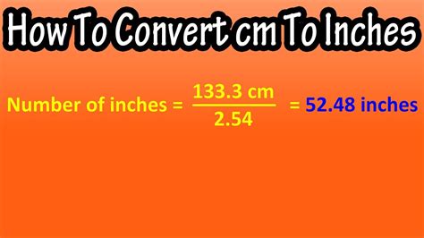 Cm To Inches Conversion (Centimeters To Inches) Inch, 42% Off