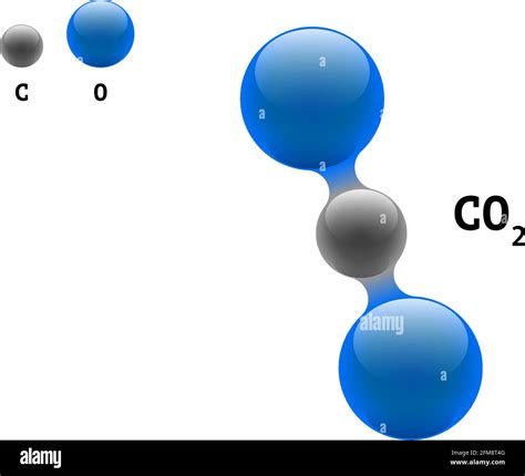 Co2 Molecule Carbon Dioxide 3D Stock Vector Images Alamy