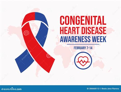 Congenital Heart Disease Awareness Week Poster Stock Vector Royalty