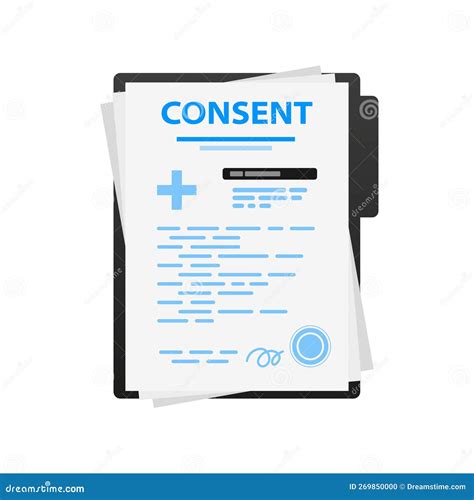 Consent Form Document Stock Vector Illustration Of License 263631078