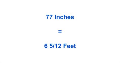 Convert 77 Inches To Feet Betaconvert