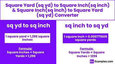 Convert Square Yards To Square Inches Sq Yd To Sq In
