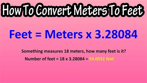 Converting Feet To Meters Conversion Example Problem