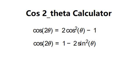 Cos 2 Theta Formula Explained