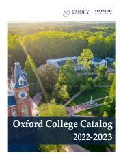 Course Descriptions Oxford College Catalog Emory University