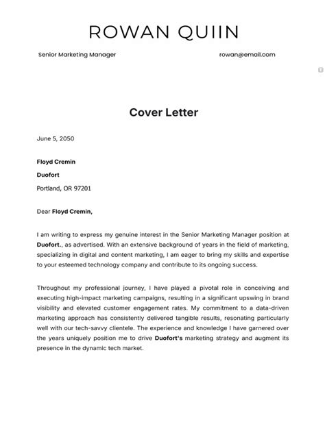 5 Cover Letter Templates