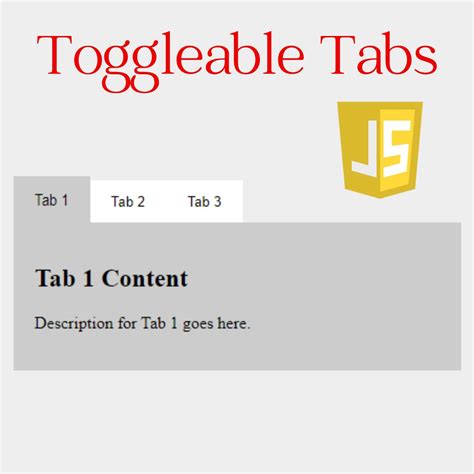 Creating Toggleable Tabs With Html Css And Javascript