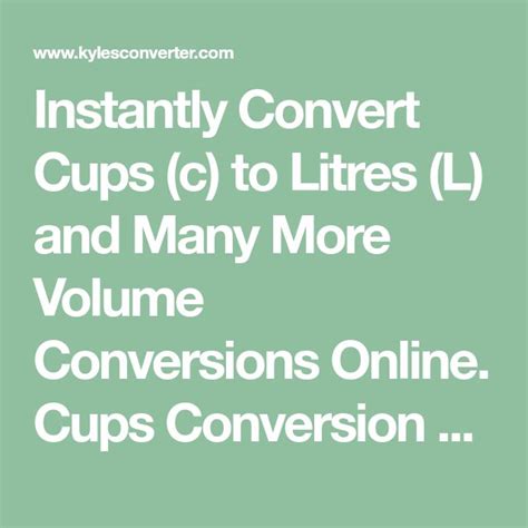 Cups Into Litres Converter At Lisa Cunningham Blog
