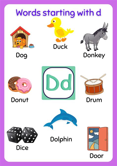 D Words For Kids Archives About Preschool