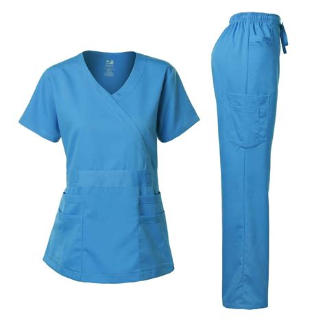 Dagacci Medical Uniform Women S Scrub Set Stretch And Soft Y Neck Top
