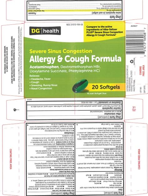 Dailymed Severe Sinus Congestion Allergy And Cough Formula