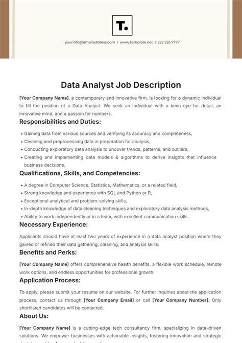 Data Analyst Job Description Roles And Responsibility