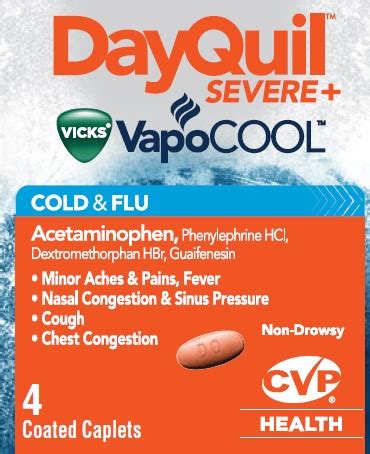 Dayquil Severe Vapocool Acetaminophen Dextromethorphan Hydrobromide