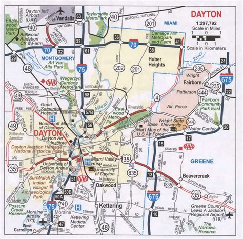 Dayton Oh City Map Free Printable Detailed Map Of Dayton City Ohio