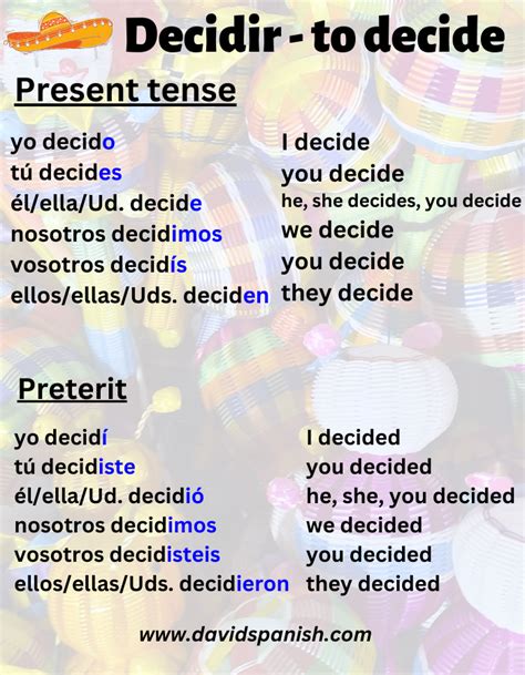 Decide in Spanish Today