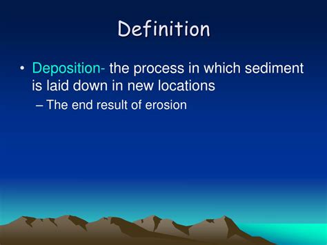 Deposition Science Definition