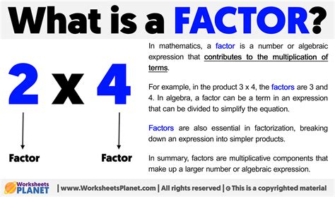 Define Factor in Math