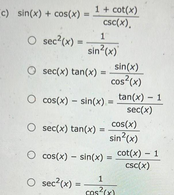 Derivative Rules Derivatives Of Tan X Cot X Sec X And Csc X